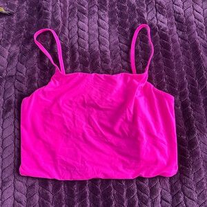 Skims hot pink crop top